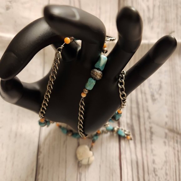 Carolyn Pollack Turquoise/Coral Necklace - Picture 4 of 15